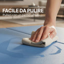 Tappetino da Ginnastica Pieghevole 180x80x5 cm Materassino Fitness Spesso 5 cm e Antiscivolo in Schiuma EPE Azzurro      