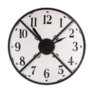 Orologio in metallo bianco nero tondo cm Ø62x5