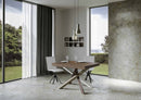 Tavolo Allungabile 140-400x90x77 cm Volantis Noce Telaio 4C 