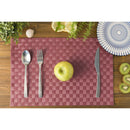 Set 6 Tovagliette Rettangolari in Plastica Villa d'Este Modern Bordeaux