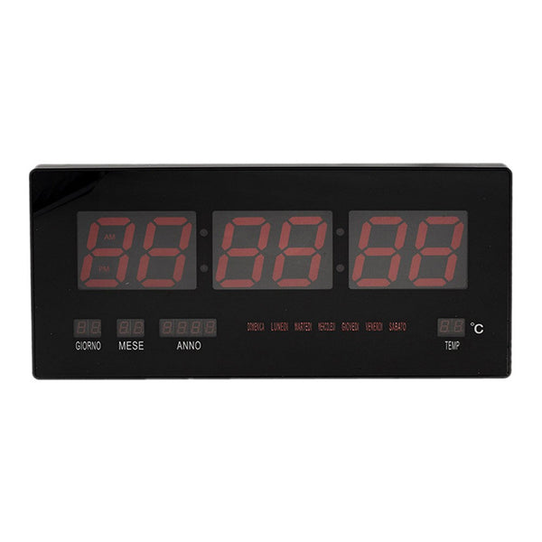 acquista Orologio digitale da parete 46x21x2 cm con led calendario e temperatura