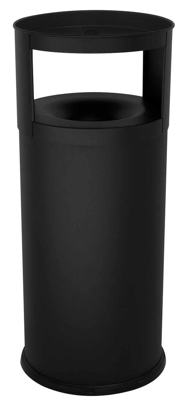Pattumiera Gettacarte Ø38xh90 cm Autoestinguente Posacenere in Acciaio Verniciato Nero acquista