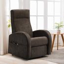 Poltrona Alzapersona Elettrica 2 Motori 74x85x160 cm in Tessuto Marrone