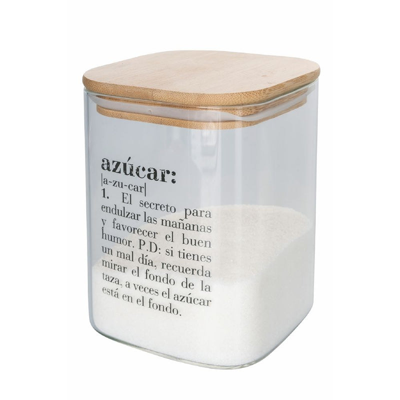 Set 3 Barattoli Sale Zucchero e Caffè 1 Litro in Vetro VdE Tivoli 1996 Spagnolo Trasparente