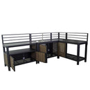 Mobile Bar Angolare da Giardino 296x176xh125 cm in Alluminio Avalon Antracite