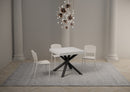 Tavolo Allungabile 90/194x90x77 cm Clerk Premium Bianco Frassino