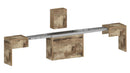 Set 2 Panche Allungabili 66/290x25x45 cm Pratika Singola A e B Acero Pereira  