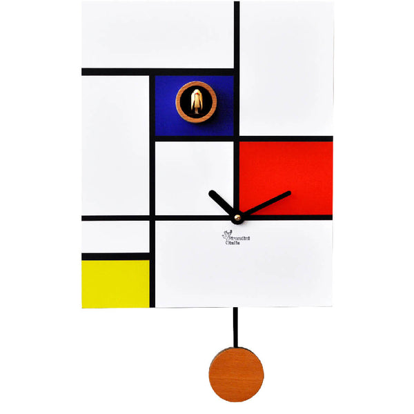 prezzo Orologio a Cucù da Parete 28X34X12Cm Pirondini Italia Around Mondrian