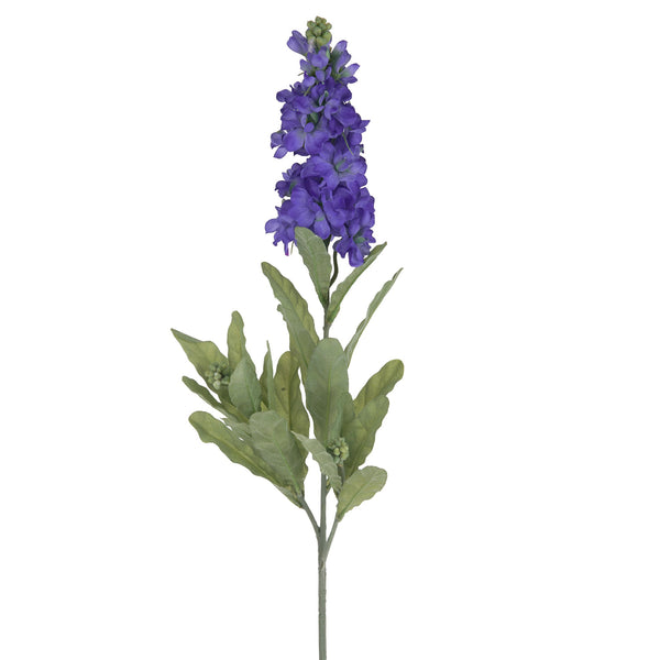 acquista Set 4 Fiori Artificiali di Violacciocca Altezza 82 cm Blu