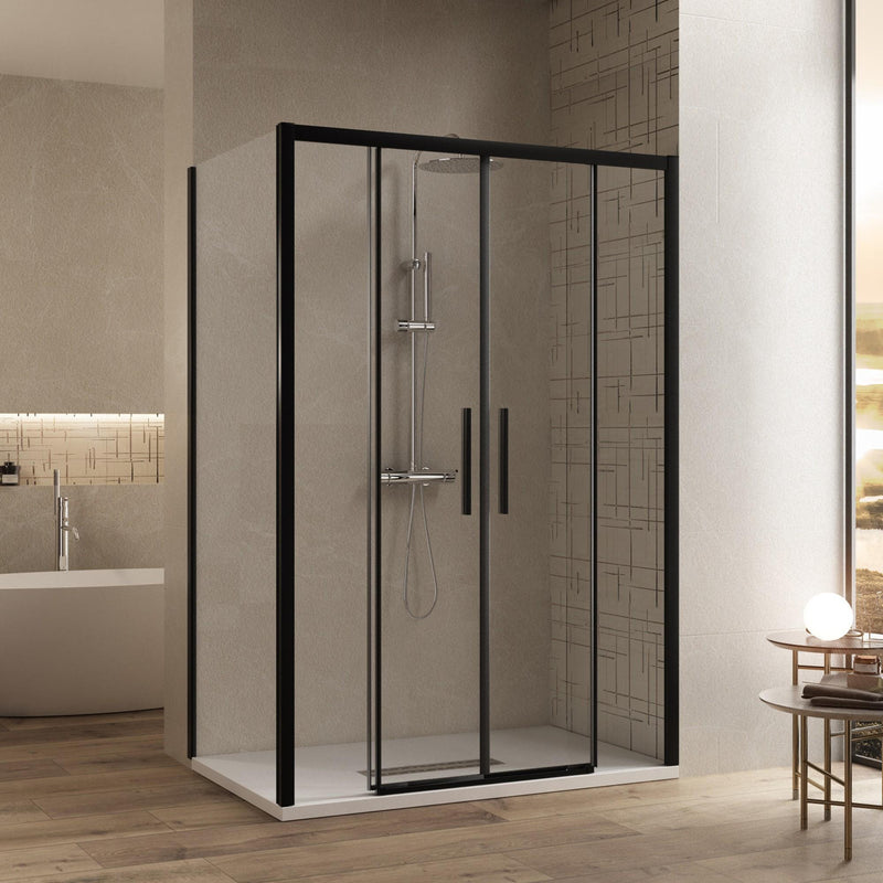 Box Doccia Angolare 70x160 cm 2 Ante Scorrevoli in Cristallo Trasparente Bonussi Eliane Varie Misure