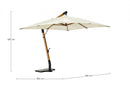 Ombrellone da Giardino Decentrato 4x3x3,2h m Capua Ecru 