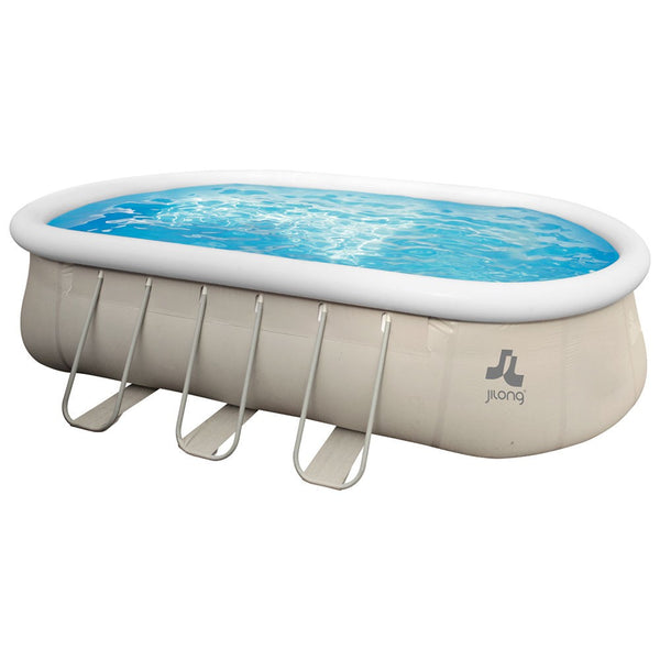 Piscina Fuori Terra Ovale 610x360x122cm Jilong Grigia acquista
