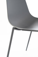 Set 4 Sedie 49x48,5x88 cm in Polipropilene Grigio Scuro