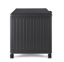 Baule Contenitore da Esterno 164,8x72x70h cm Apertura Facile e Ruote in Alluminio Ocean M Antracite 