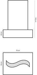 Cascata a Parete Verticale 70x130x50 cm in Acciaio Topazio