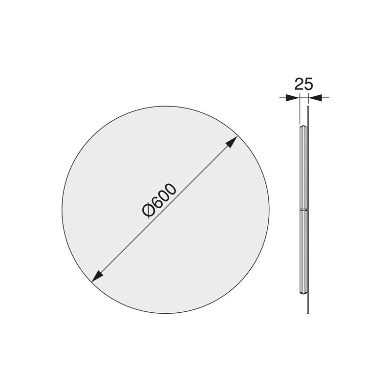 Specchio da Bagno Cassiopea con Illuminazione Led Imballo 1 Pezzo Alluminio e Vetro Emuca
