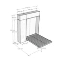Letto Matrimoniale Francese a Scomparsa Salvaspazio Kentaro H250 cm Bianco