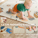Tappeto Morbido per Bambini 196x176x1,5 cm Superficie Impermeabile in XPE a Tema Spazio   