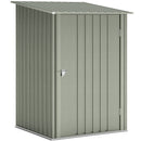 Casetta Box da Giardino Porta Attrezzi 100x104x160 cm con Porta a Battente in Acciaio Galvanizzato Argento      