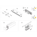 Set da 5 Ganci da Appendere Acciaio Grigio Antracite. Emuca