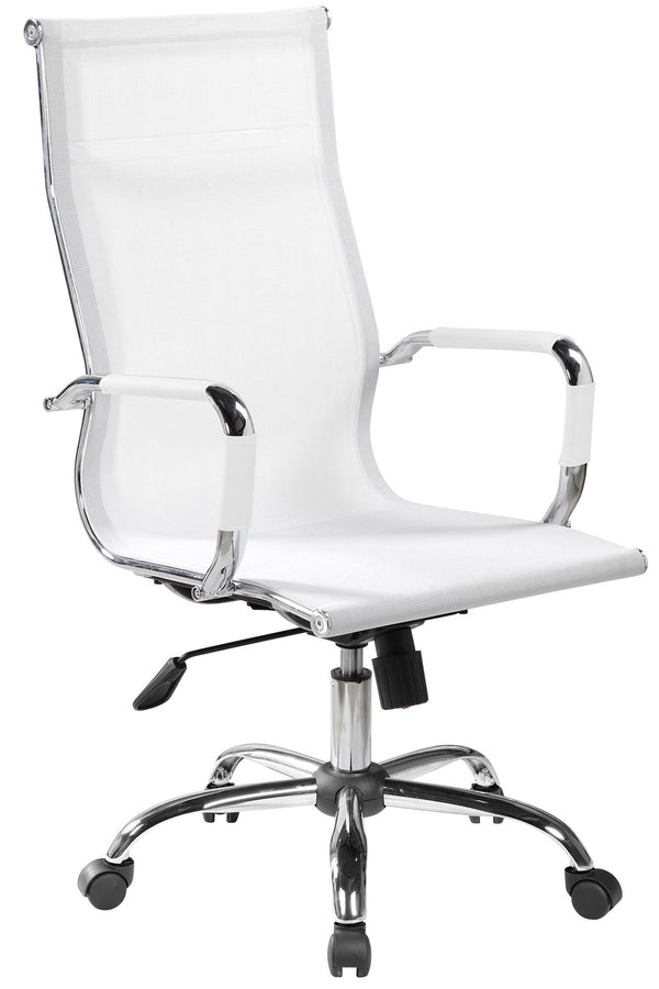 Sedia Poltrona Presidenziale da Ufficio in Rete Tosini Dallas Bianca online