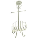 Piantana Porta Rotolo a Stelo in Metallo con Portariviste 34x23H82cm Paris