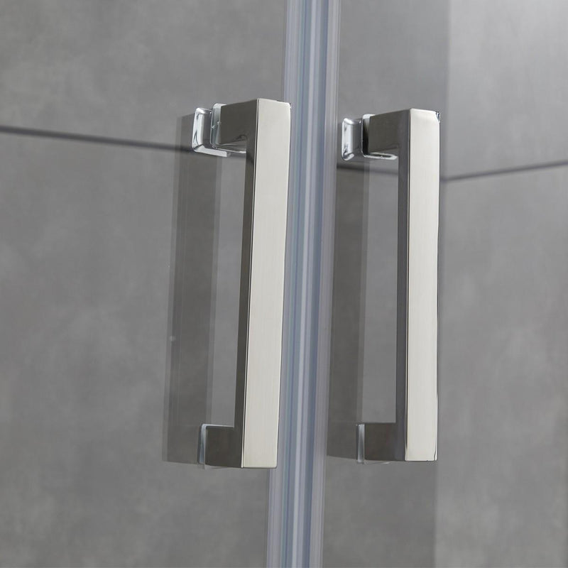 Porta Parete Doccia 2 Ante Scorrevoli in Cristallo Trasparente 6mm H190 Bonussi Giuly Varie Misure