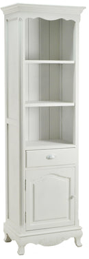 Mobile Libreria 1 Anta 1 Cassetto in Legno Basilea Bianco Anticato