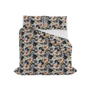 Copripiumino Infinity con Sacco e Federe in Poliestere Black Flower  