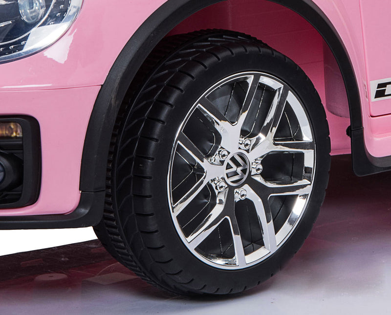 Macchina Elettrica per Bambini 12V con Licenza Volkswagen Maggiolino Rosa