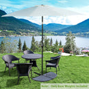 Set 2 Pesi per Ombrellone a Base a Croce 66x47x4,2 cm da 28 kg Totali Design a Ventaglio in Colofonia Bronzo 