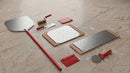Tagliere da Cucina 38,5x22,5 cm In Legno e Acciaio Giusto