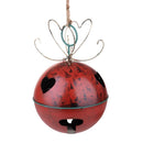 Addobbi Natalizi Sfera da Appendere Ø 20 cm in Metallo Rosso e Verde