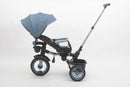 Passeggino Triciclo per Bambini 1-3 Anni Trico Luxury Gold 7 Modalità di Guida Blu