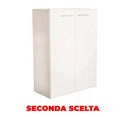 Mobiletto 2 Ante River 68x34x93,5 cm in Truciolare bilaminato Bianco Seconda Scelta