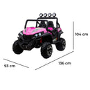 Macchina Elettrica per Bambini Licenza Ufficiale Polar 24V Fuoristrada 2 Posti Rosa