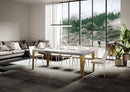 Tavolo Allungabile 180-440x90x77 cm Flame Bianco Frassino