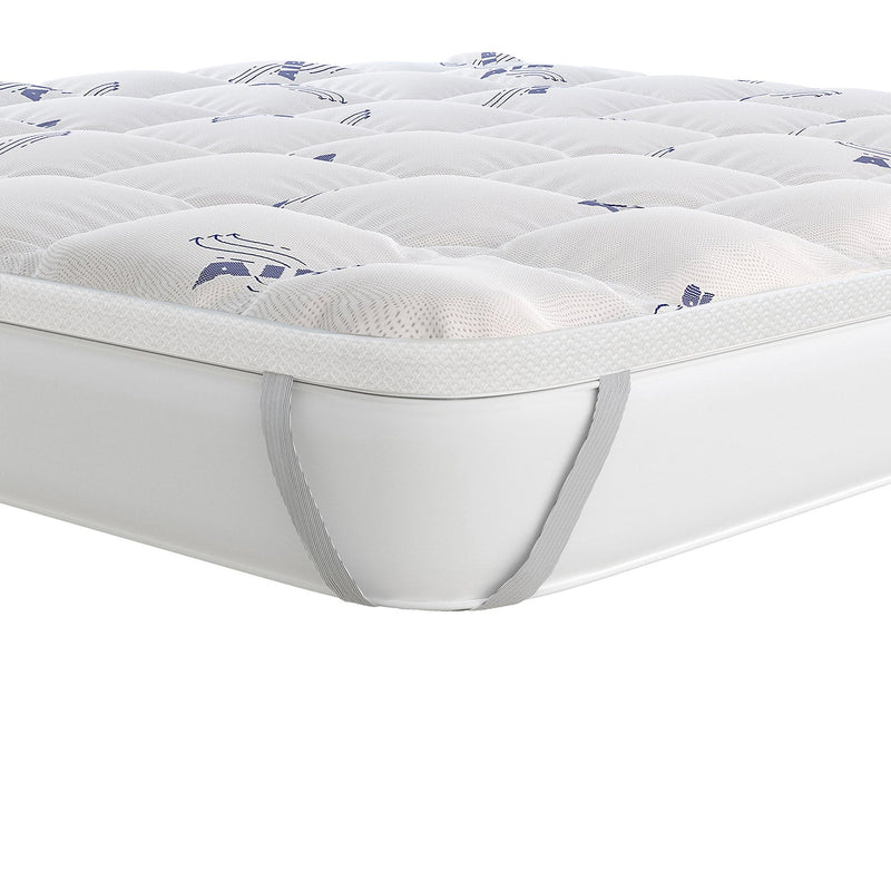 Topper Trapuntato 300 gr/mq con Elastici Air Traspirante Bianco Varie Misure