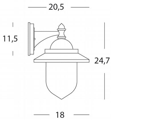 Lampada Applique Rondò Colore Grigio per Esterno Linea Mignon Sovil