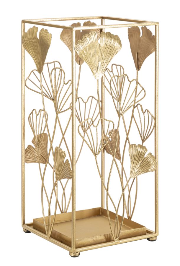 Portaombrelli Oro Leaf 22,5x22,5x48,5 cm in Ferro 