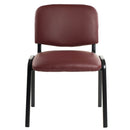 Sedia Poltrona Attesa da Ufficio in Similpelle Bozzini Bordeaux