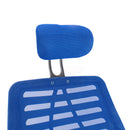 Sedia Poltrona Direzionale da Ufficio con Poggiatesta e Braccioli Blu