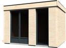 Casetta Abitabile da Giardino 3,65x2,99m Senza Pavimento con Pareti Isolanti Decor Home 9m²