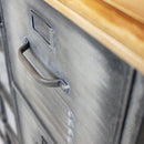 Mobile Ernest 124,5x40,5x83 h cm in Acciaio Grigio