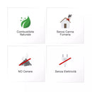 Camino a Bioetanolo da Pavimento 62,5x100 cm Karlsen Roma Bianco