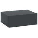 Comodino Sospeso Moderno 40x30x15 cm con Cassetto in Legno Nero   