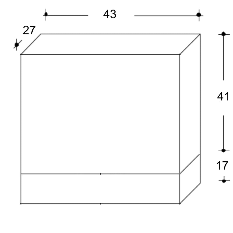 Pensile Bagno Lavanderia con 1 Anta e Vano a Giorno 43x27x58 cm in Nobilitato Olmo Bianco