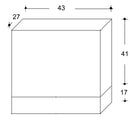 Pensile Bagno Lavanderia con 1 Anta e Vano a Giorno 43x27x58 cm in Nobilitato Olmo Naturale