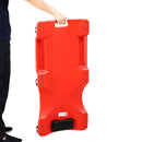 Carrello da Meccanico 100x48x12 cm con Poggiatesta Imbottito e 2 Vassoi Laterali in Plastica Rosso 