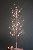 Faggio H180 cm con 270 Led e Movimento per interno Champagne